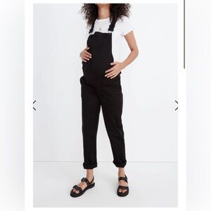 Madewell Straight Leg Maternity Overalls (Carbondale Wash)